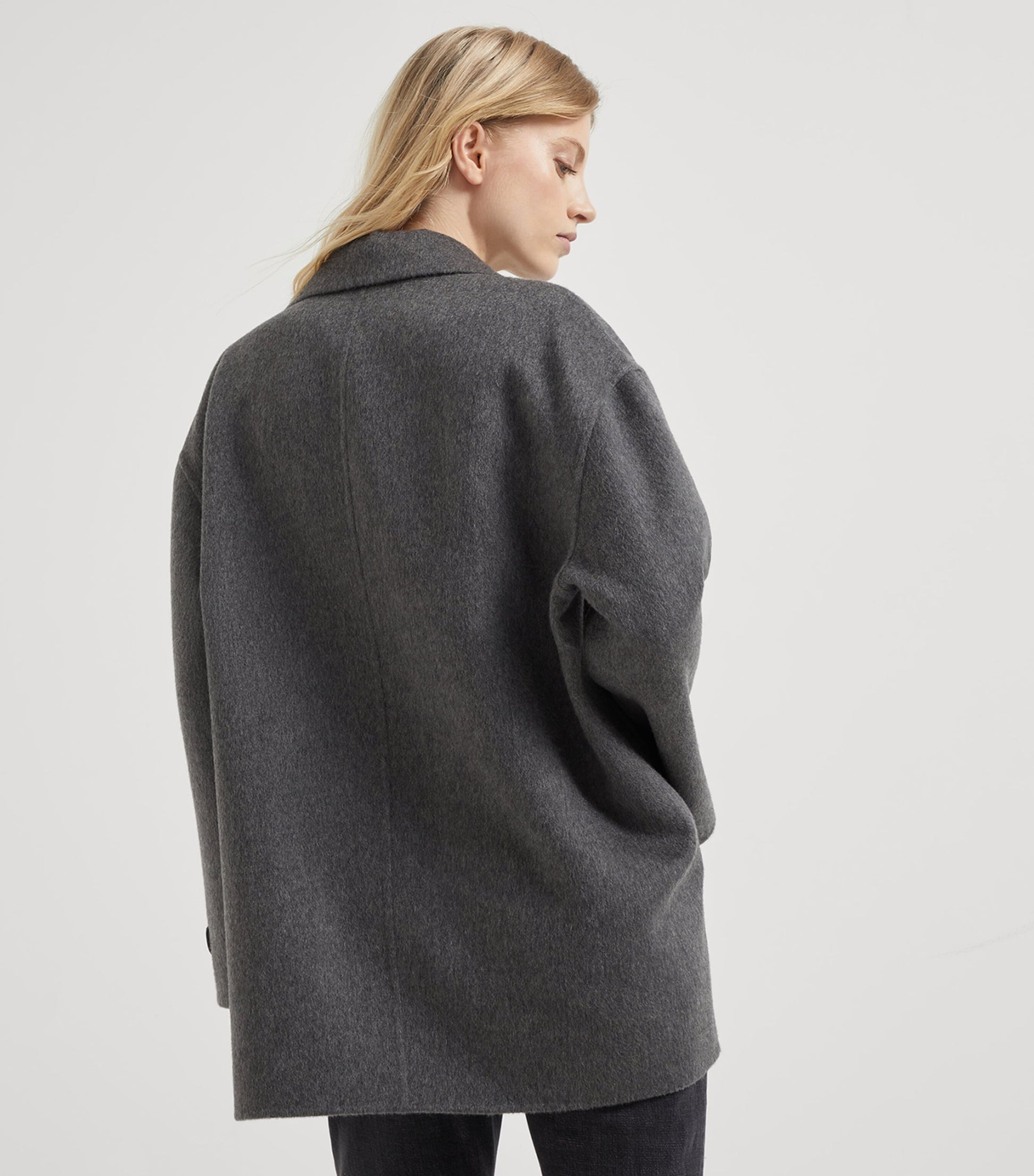 Cashmere Double-Breasted Peacoat