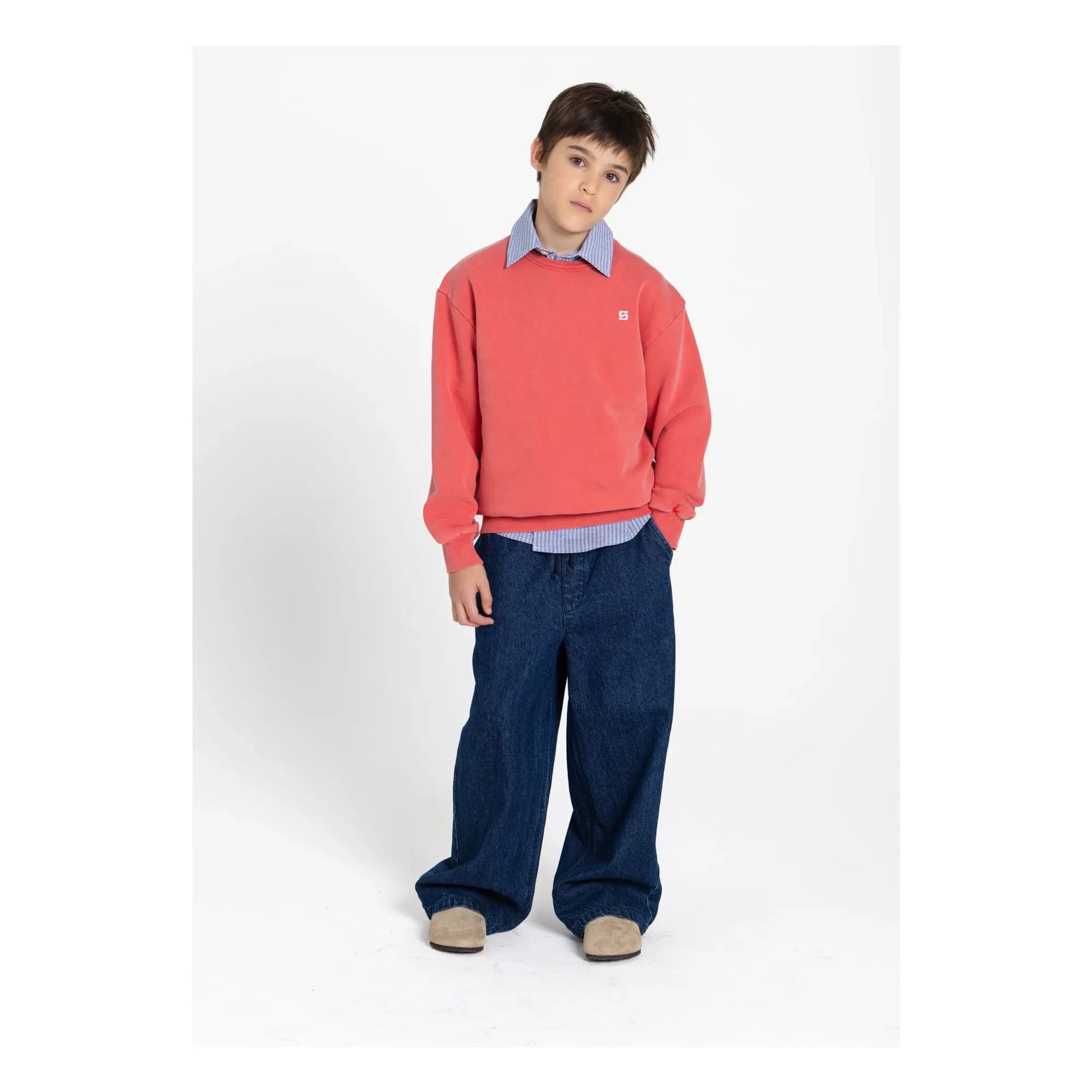 Smallable Kid - Arlo organic cotton sweatshirt | Dark red