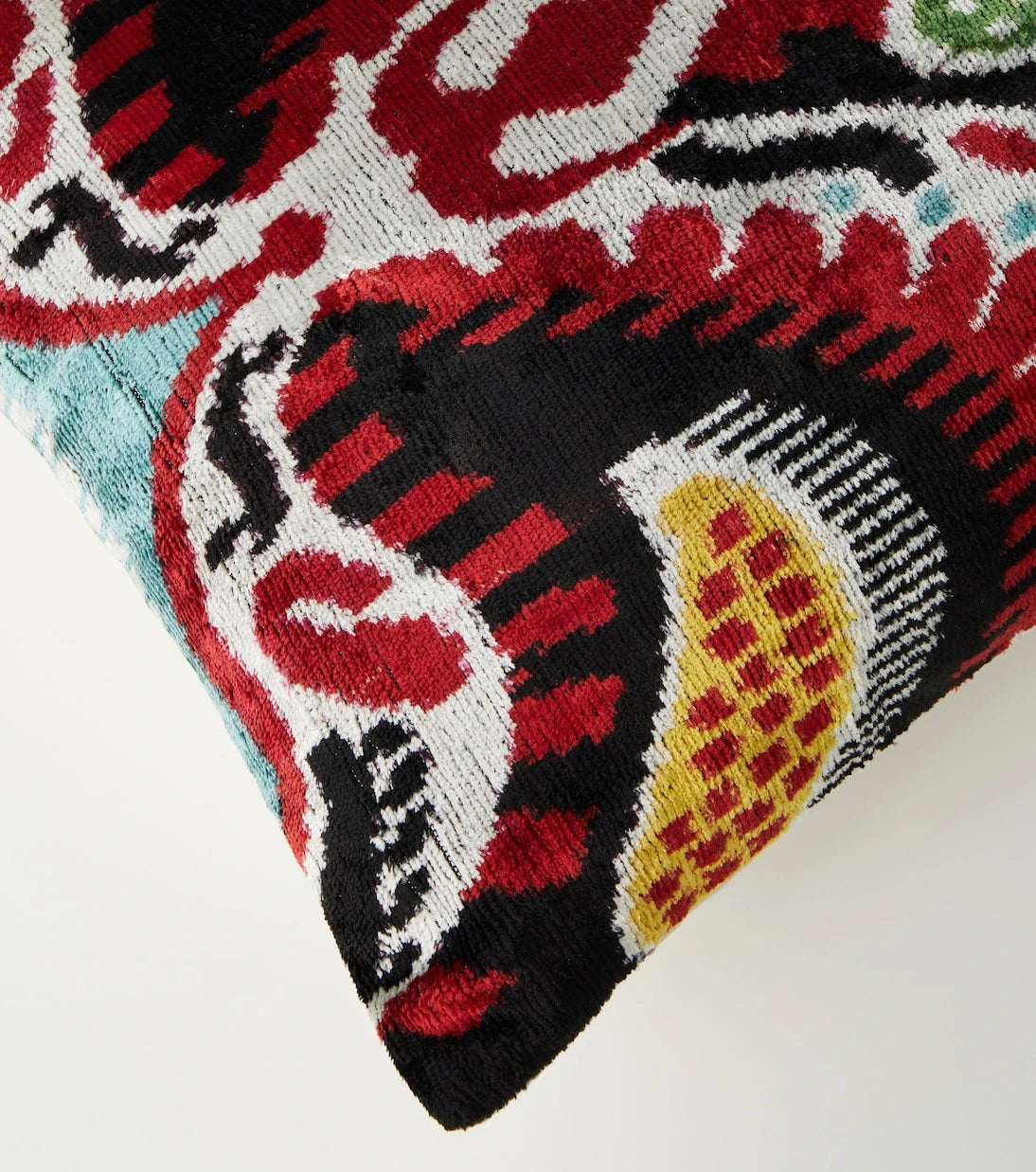 Les-Ottomans - Printed silk and cotton velvet cushion