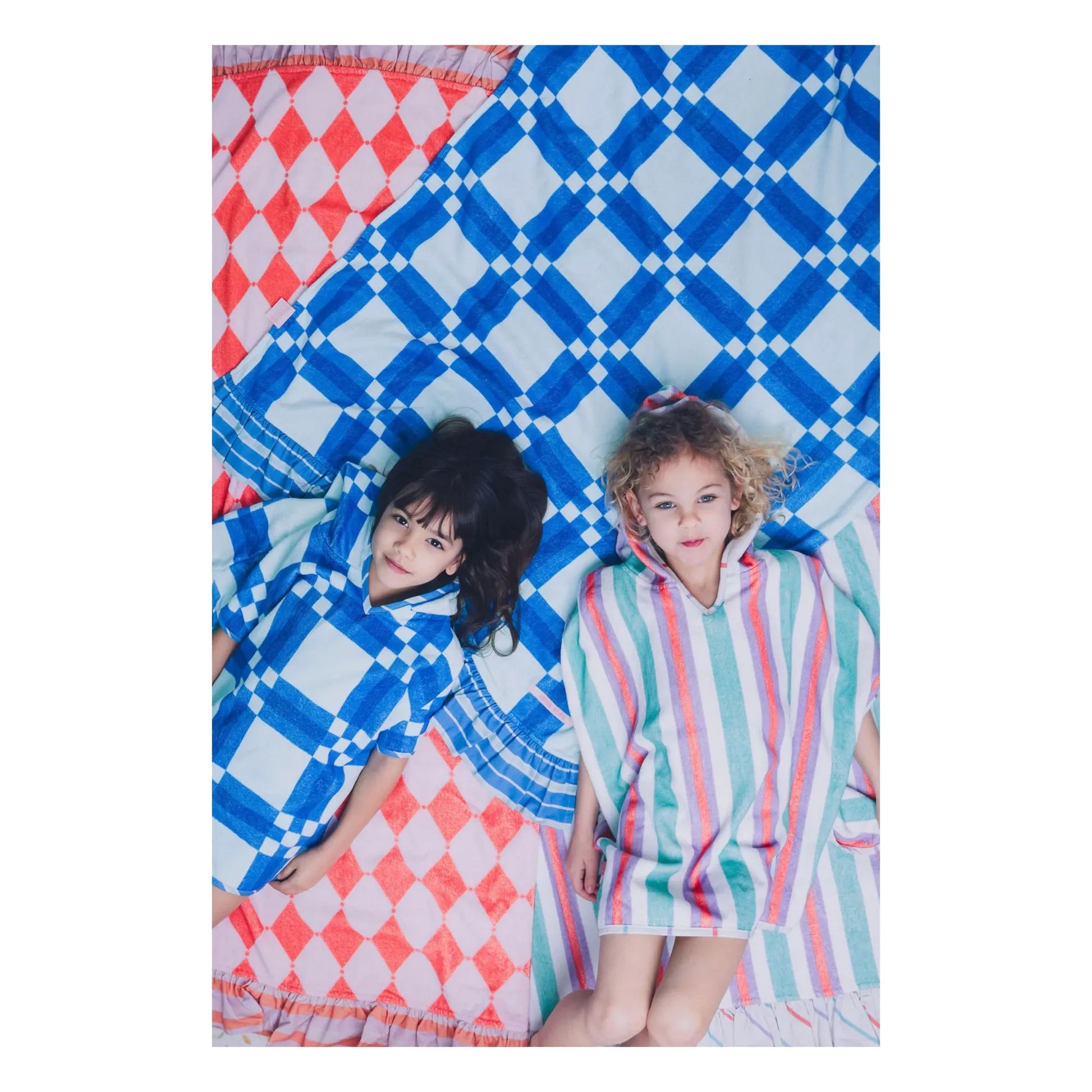 Jera Mini - Striped Towelling Bath Poncho
