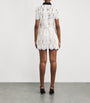 Self-Portrait Lace Contrast-Collar Mini Dress