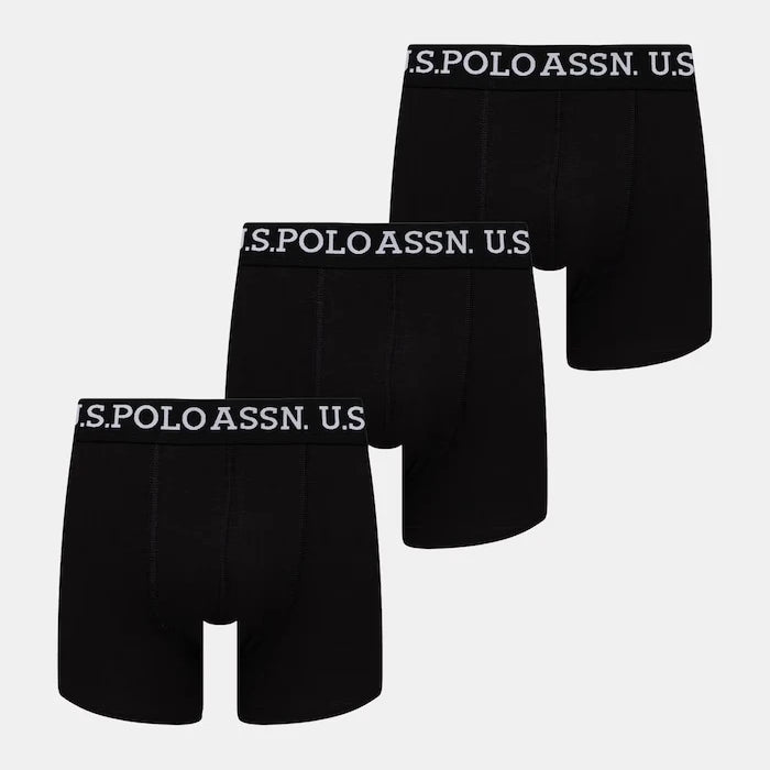U.S. Polo Assn. Erkek Pamuk Elastan Boxer USPA Trunk 3'lü