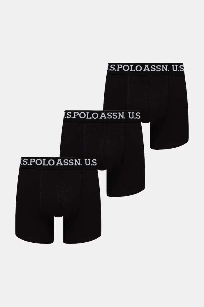 U.S. Polo Assn. Erkek Pamuk Elastan Boxer USPA Trunk 3'lü