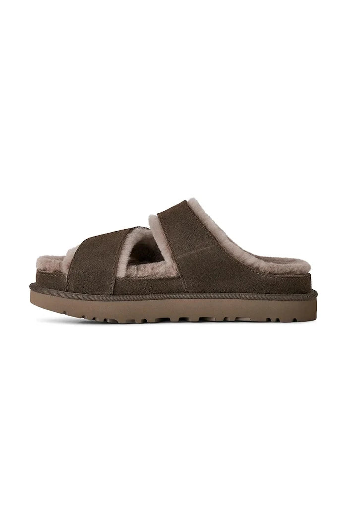 Велурени чехли UGG W Greenport Cross Strap Slide