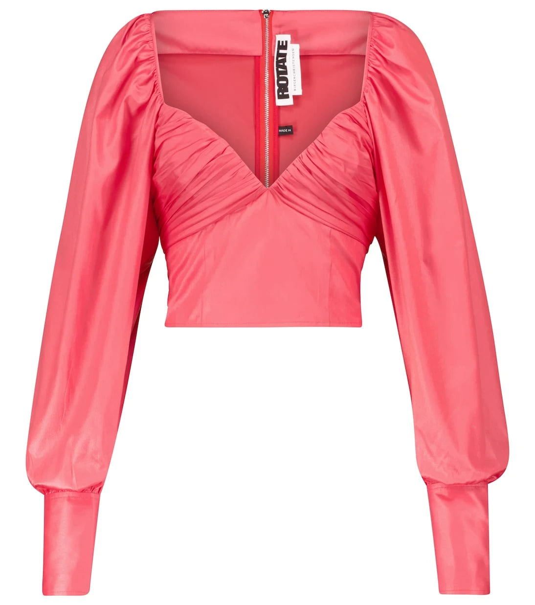Rotate - Joni cropped taffeta top