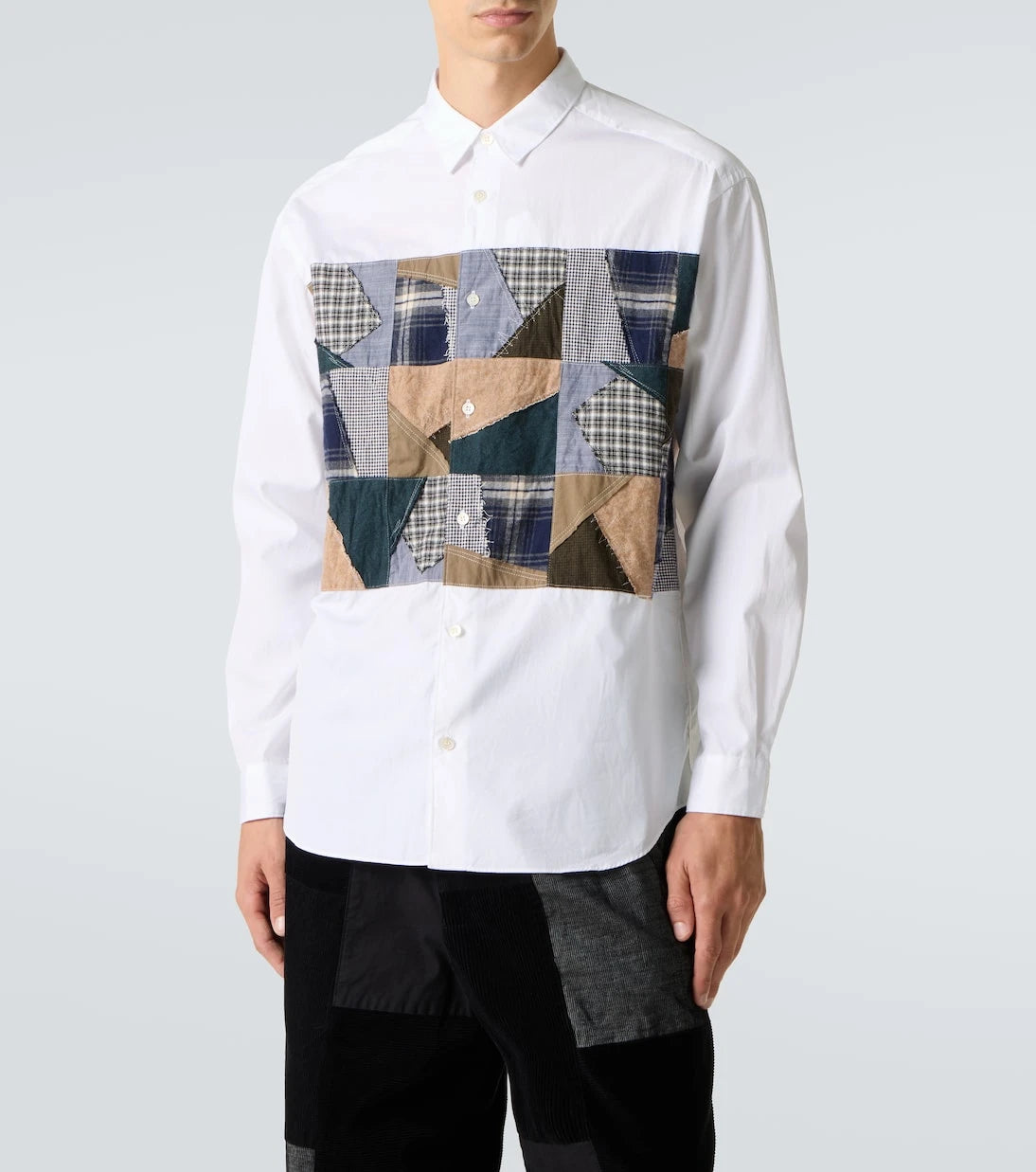 Comme des Garçons Homme - Patchwork cotton poplin shirt