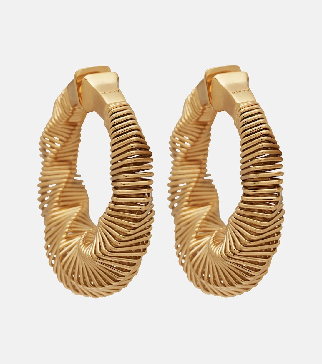 Alaïa - أقراط هوب حلزونية صغيرة
