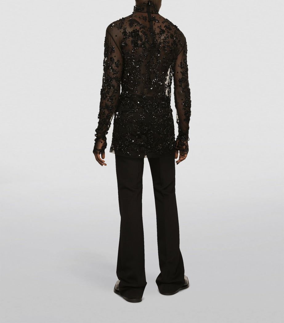 Dolce & Gabbana Embellished Long-Sleeve T-Shirt