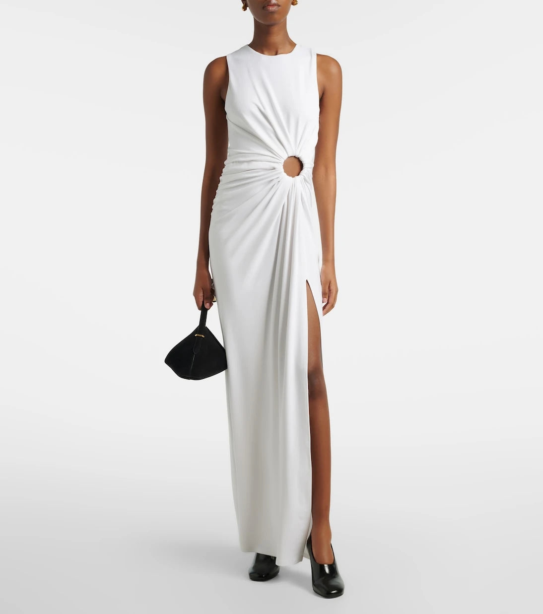 Sportmax - Saletta cutout crêpe jersey maxi dress