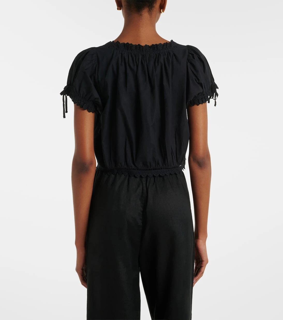 Dôen - Nera embroidered cotton top