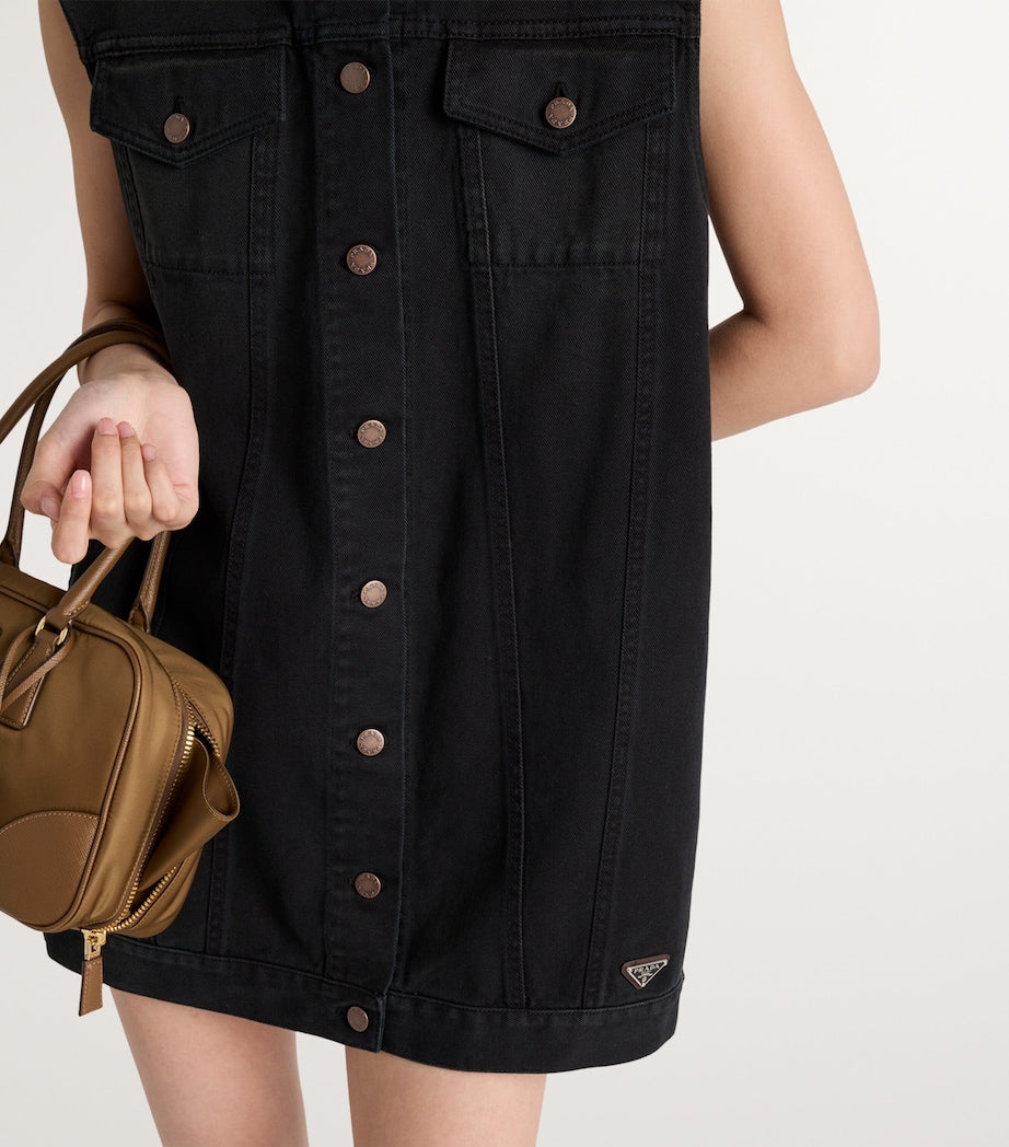 Prada Black Denim Mini Dress