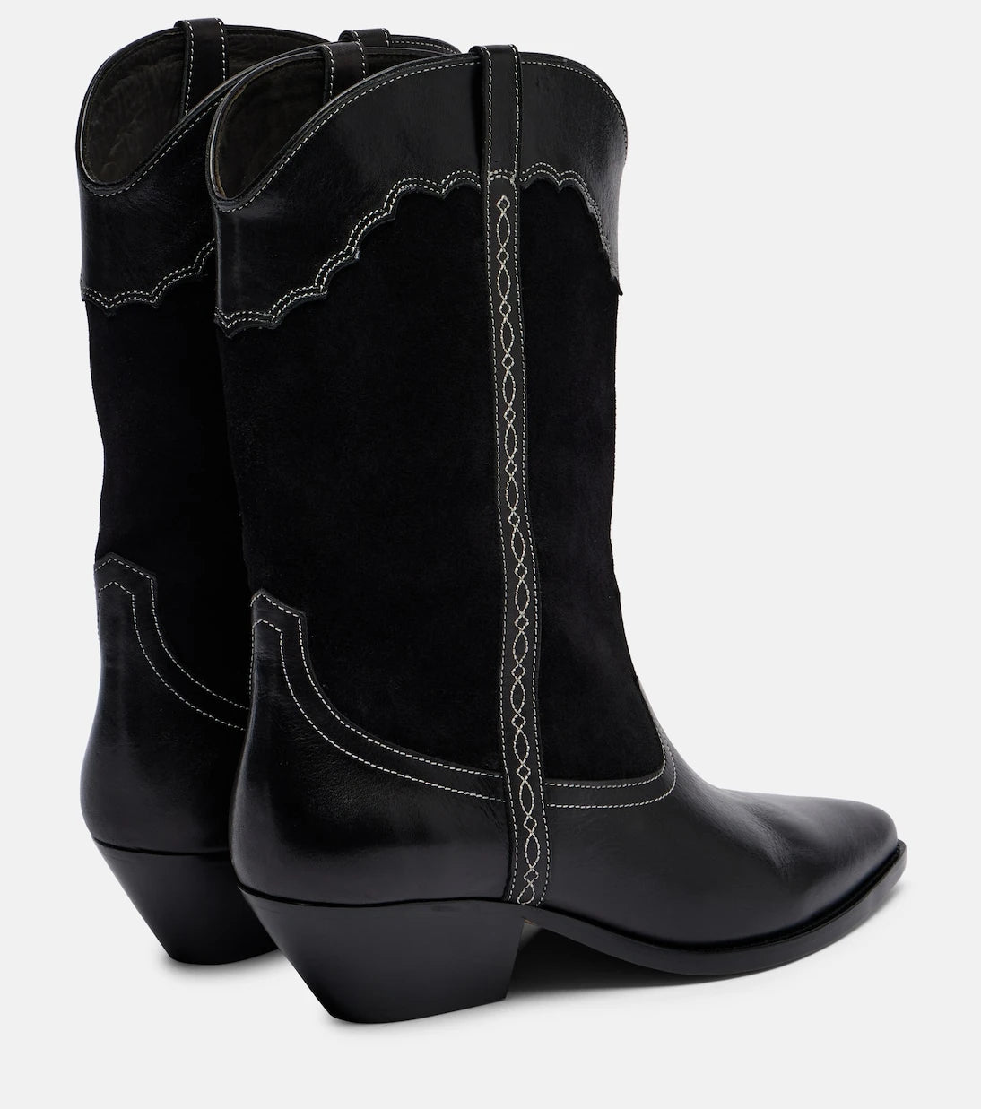 Isabel Marant - Duerte 40 leather and suede cowboy boots