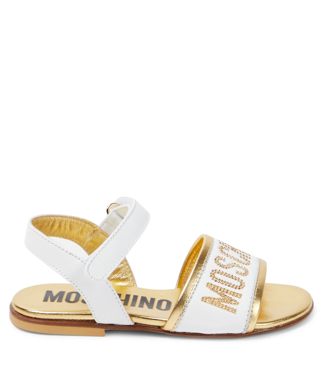 Moschino Kids - Logo embellished leather sandals