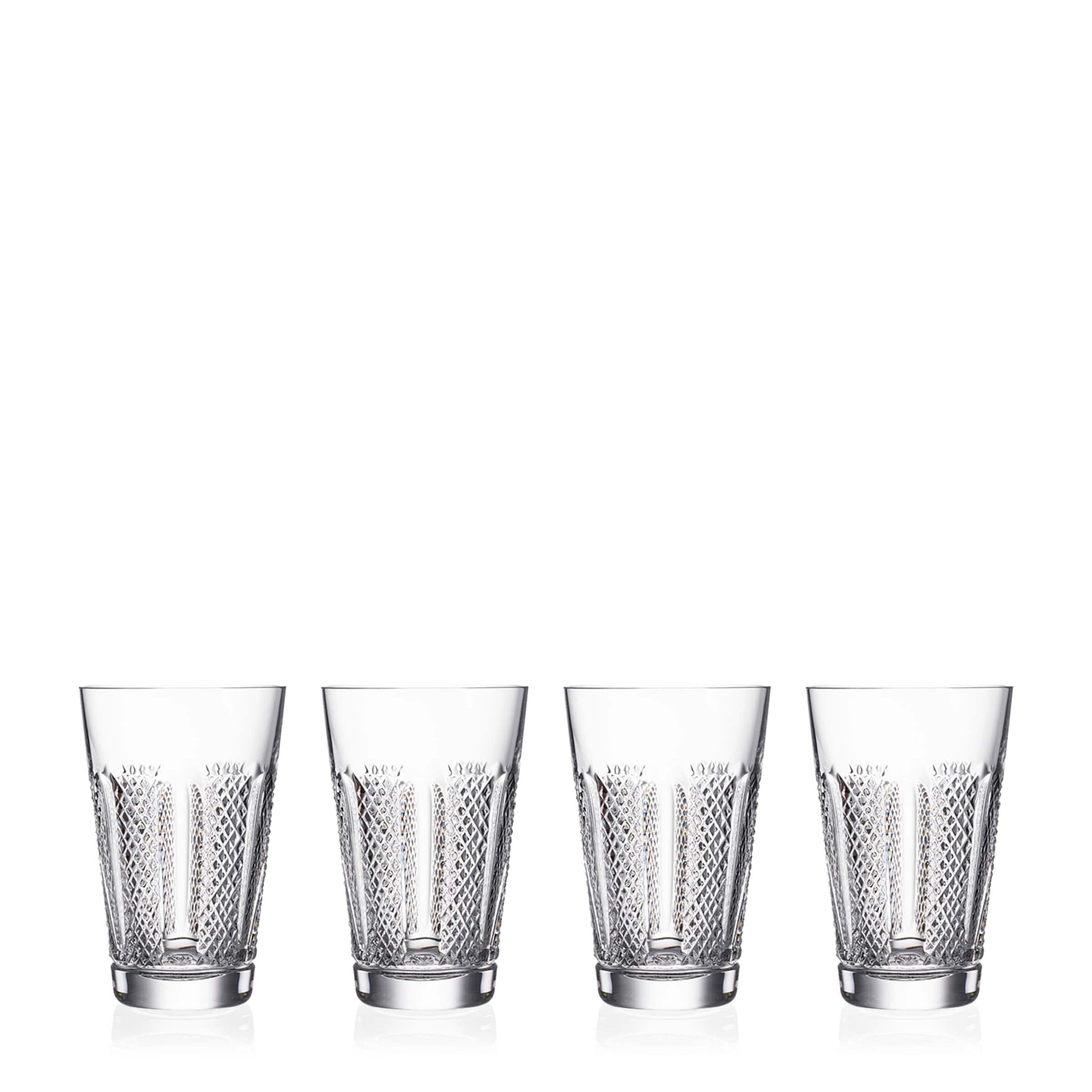 Set of 4 Crystal Hibernia Mastercraft HiBall Glasses (350ml)