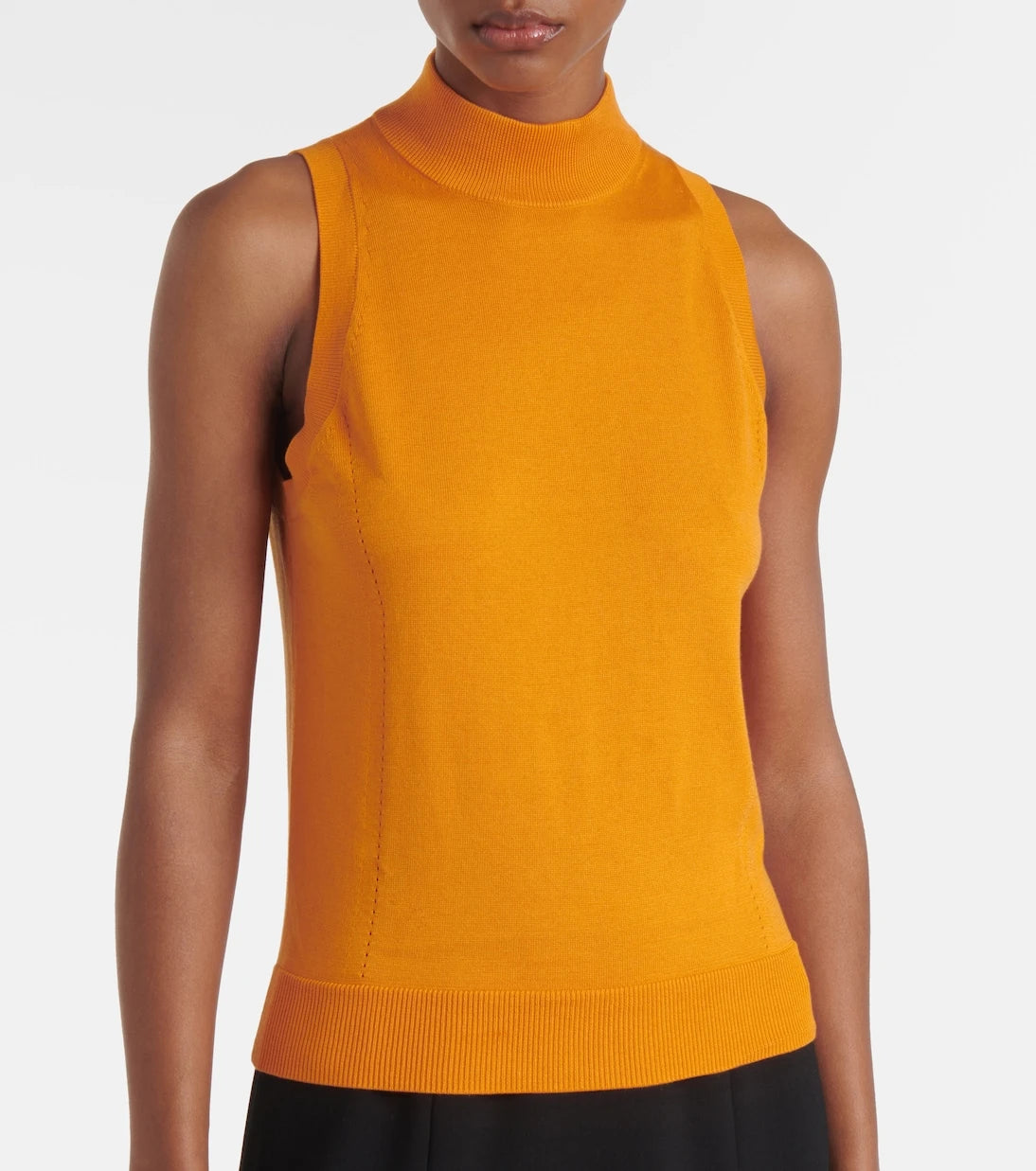Carolina Herrera - Knitted silk and cotton turtleneck top