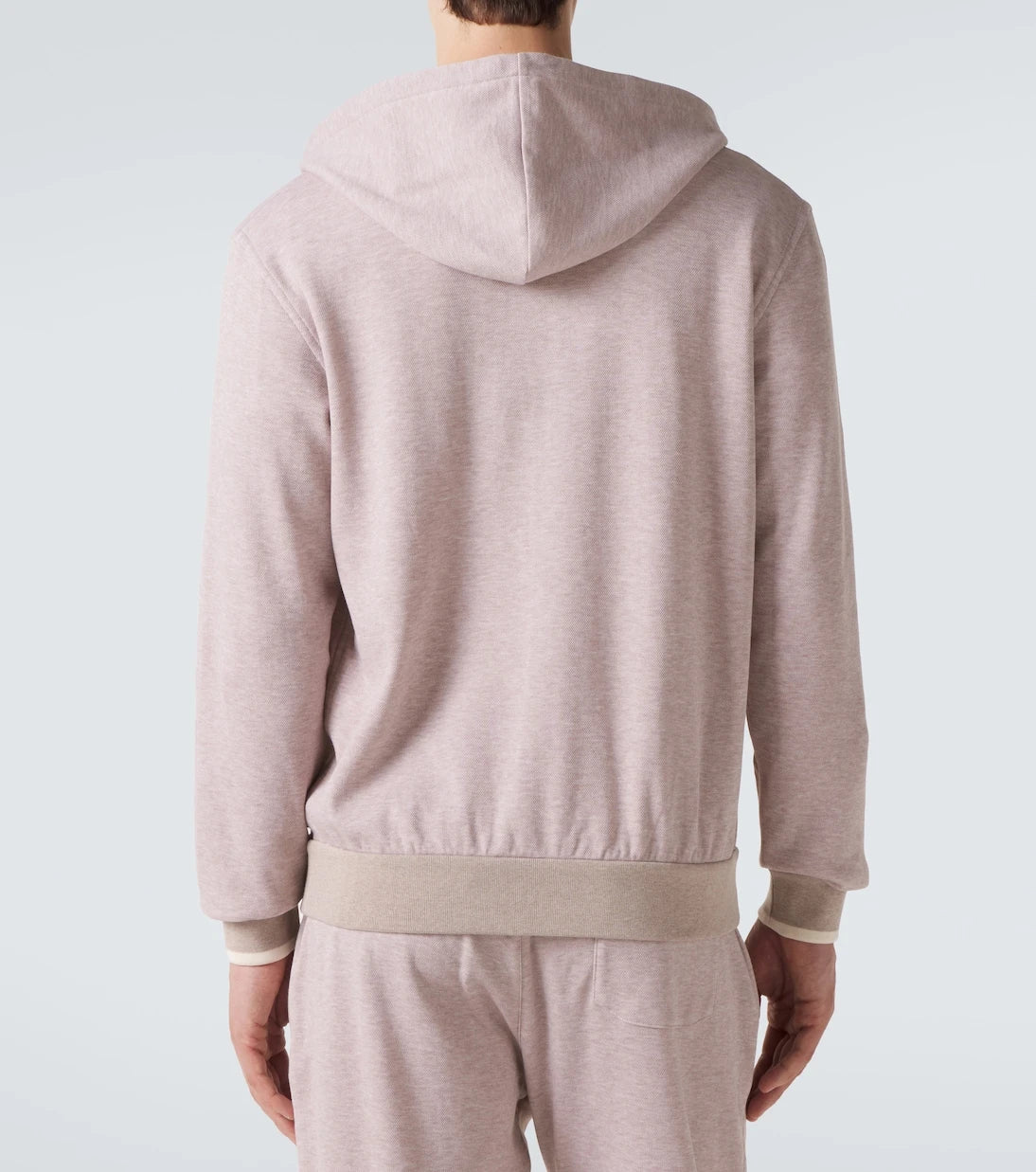 Brioni - Cotton-blend zip-up hoodie