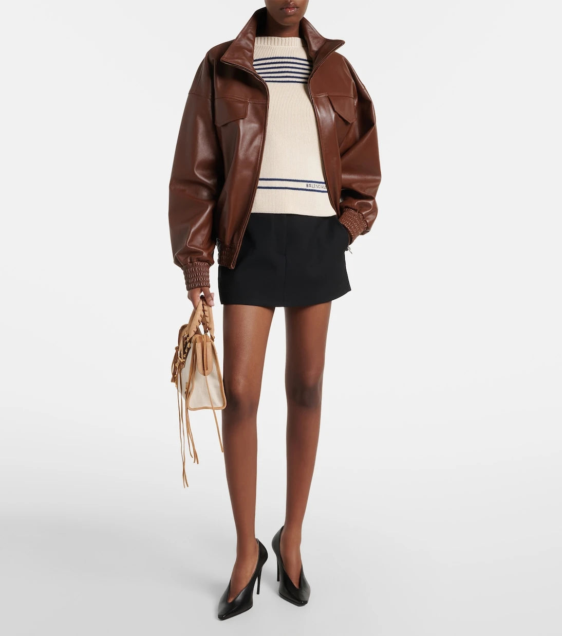 Balenciaga - Le City Small canvas top-handle bag