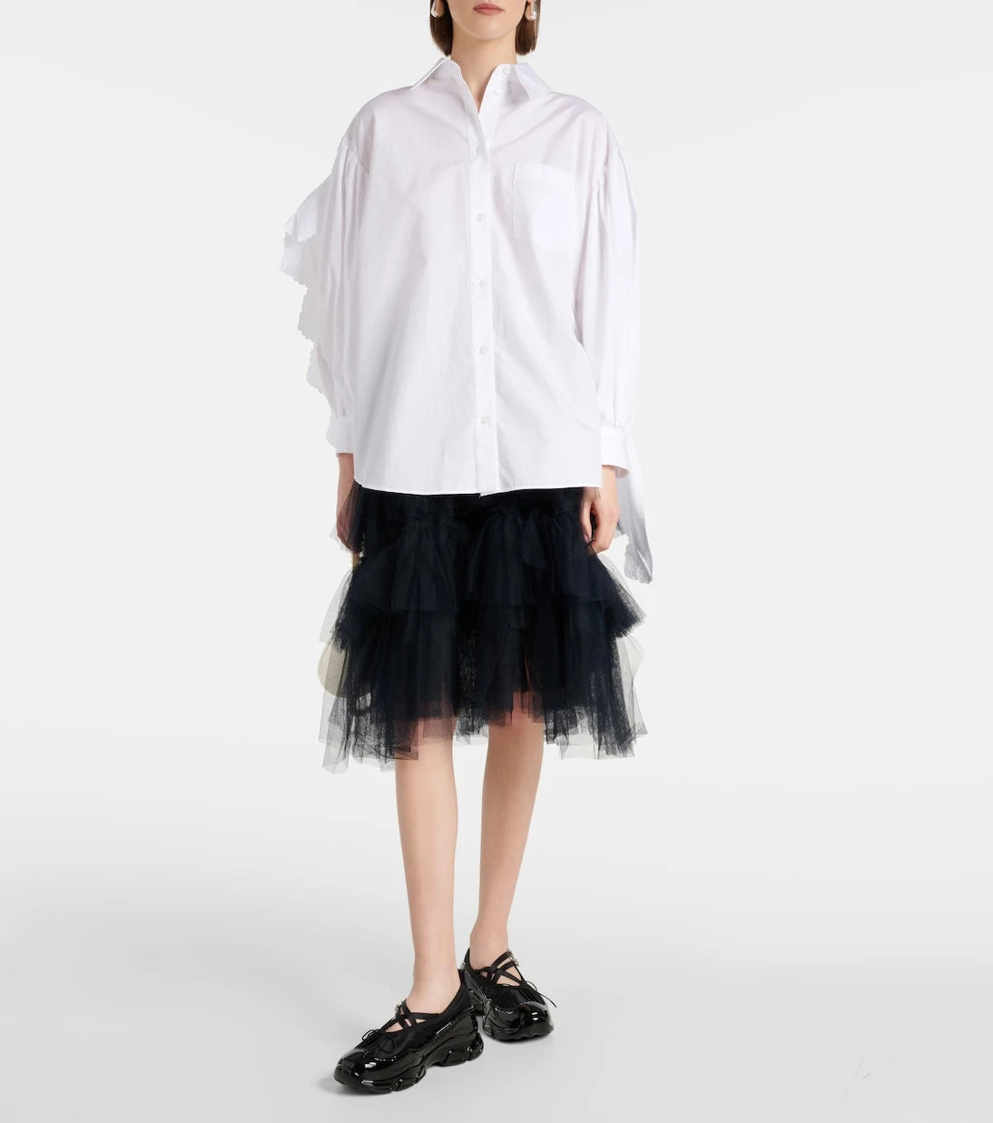 Simone Rocha - Crystal-embellished satin flats