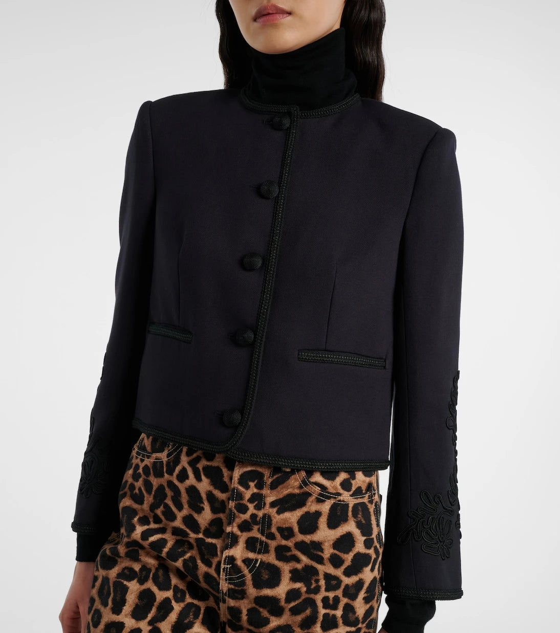 Veronica Beard - Latrell cropped embroidered jacket