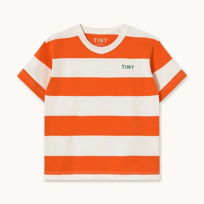 Детска памучна тениска Tinycottons STRIPES KNIT TEE