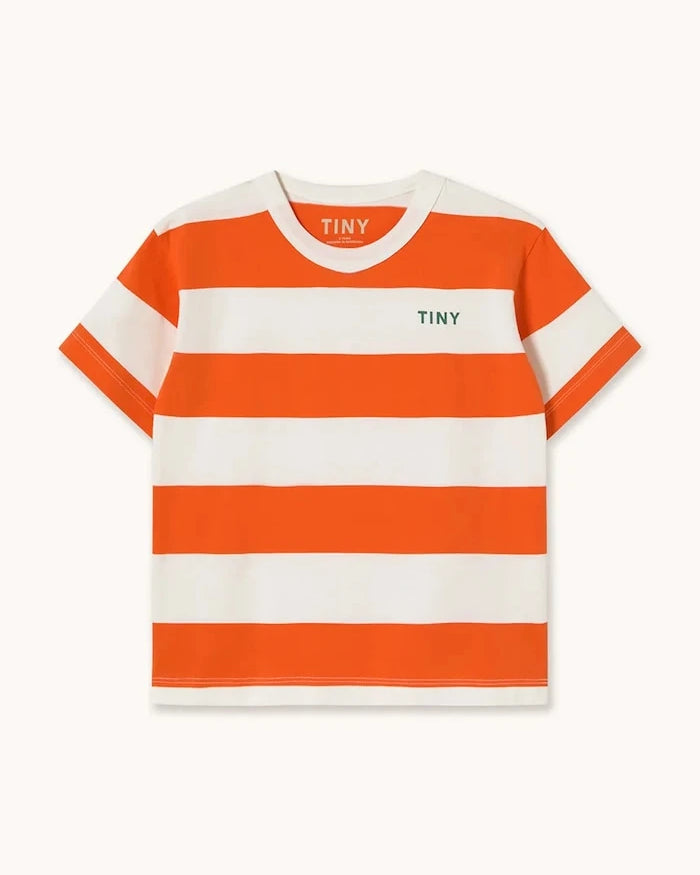 Детска памучна тениска Tinycottons STRIPES KNIT TEE