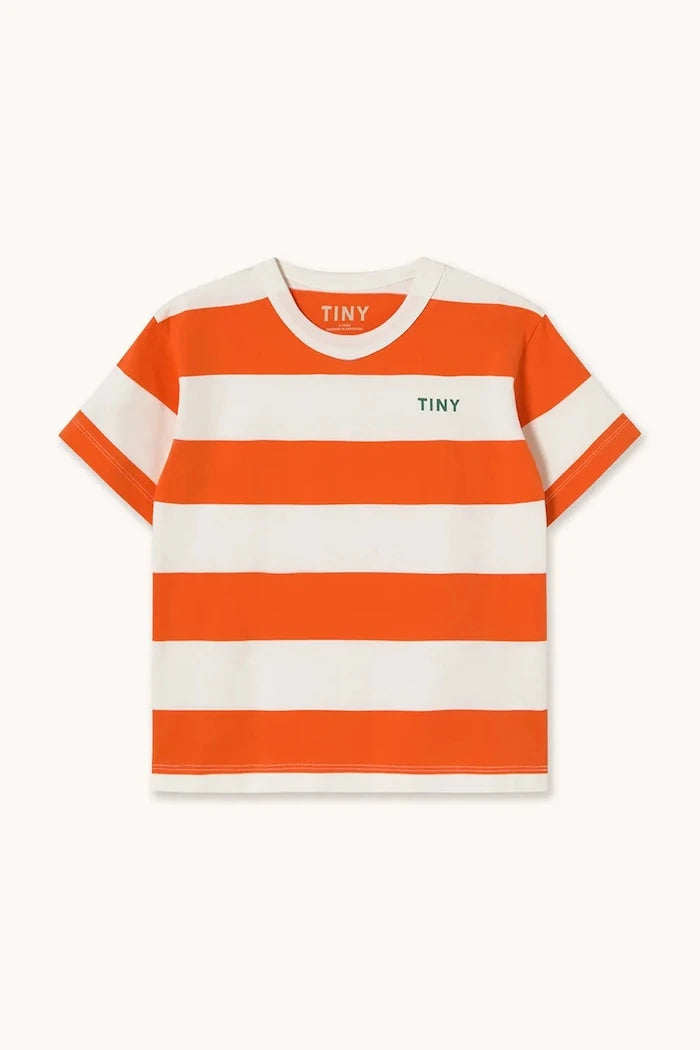 Детска памучна тениска Tinycottons STRIPES KNIT TEE