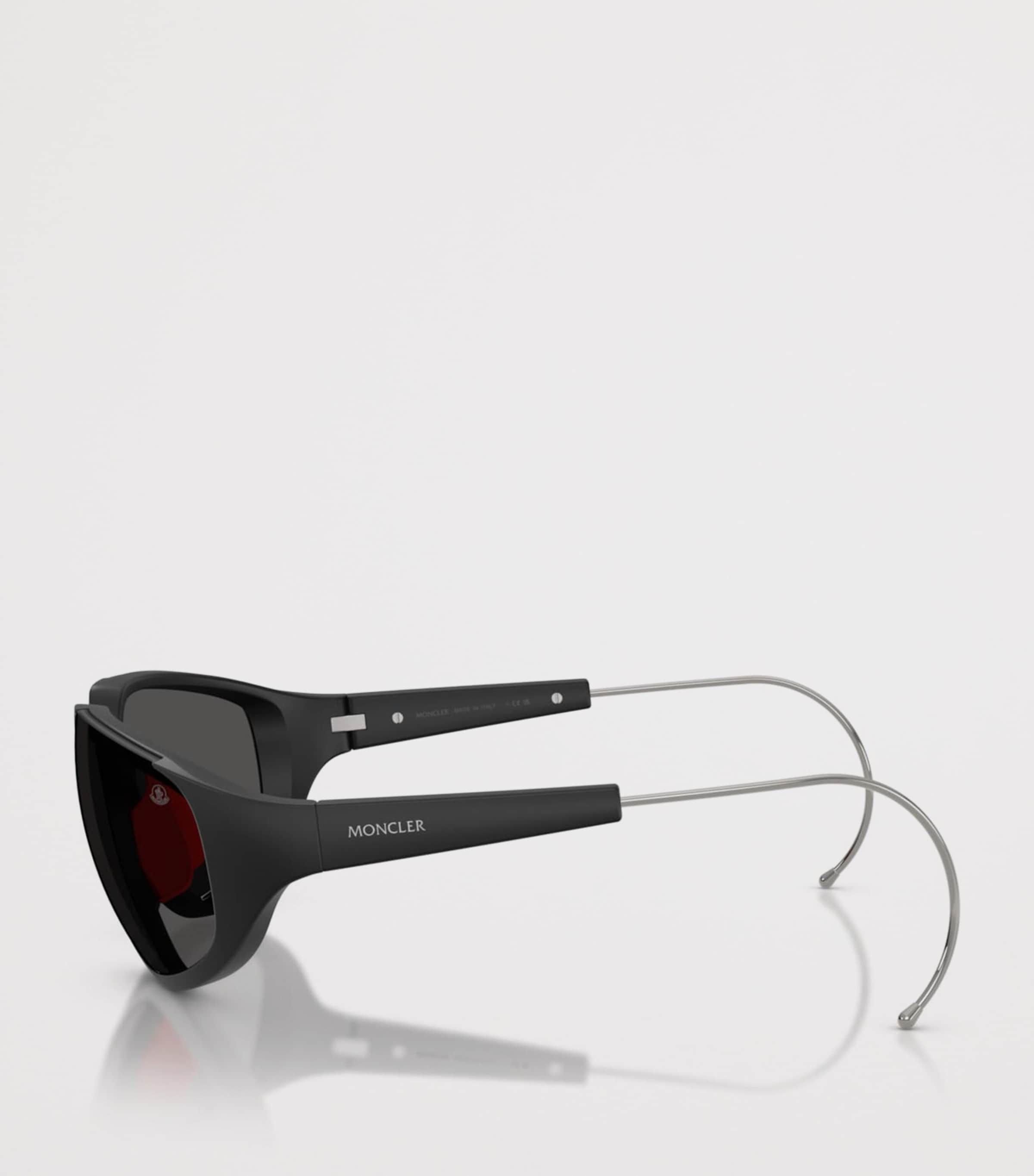 Moncler Black Laszer Irregular Sunglasses