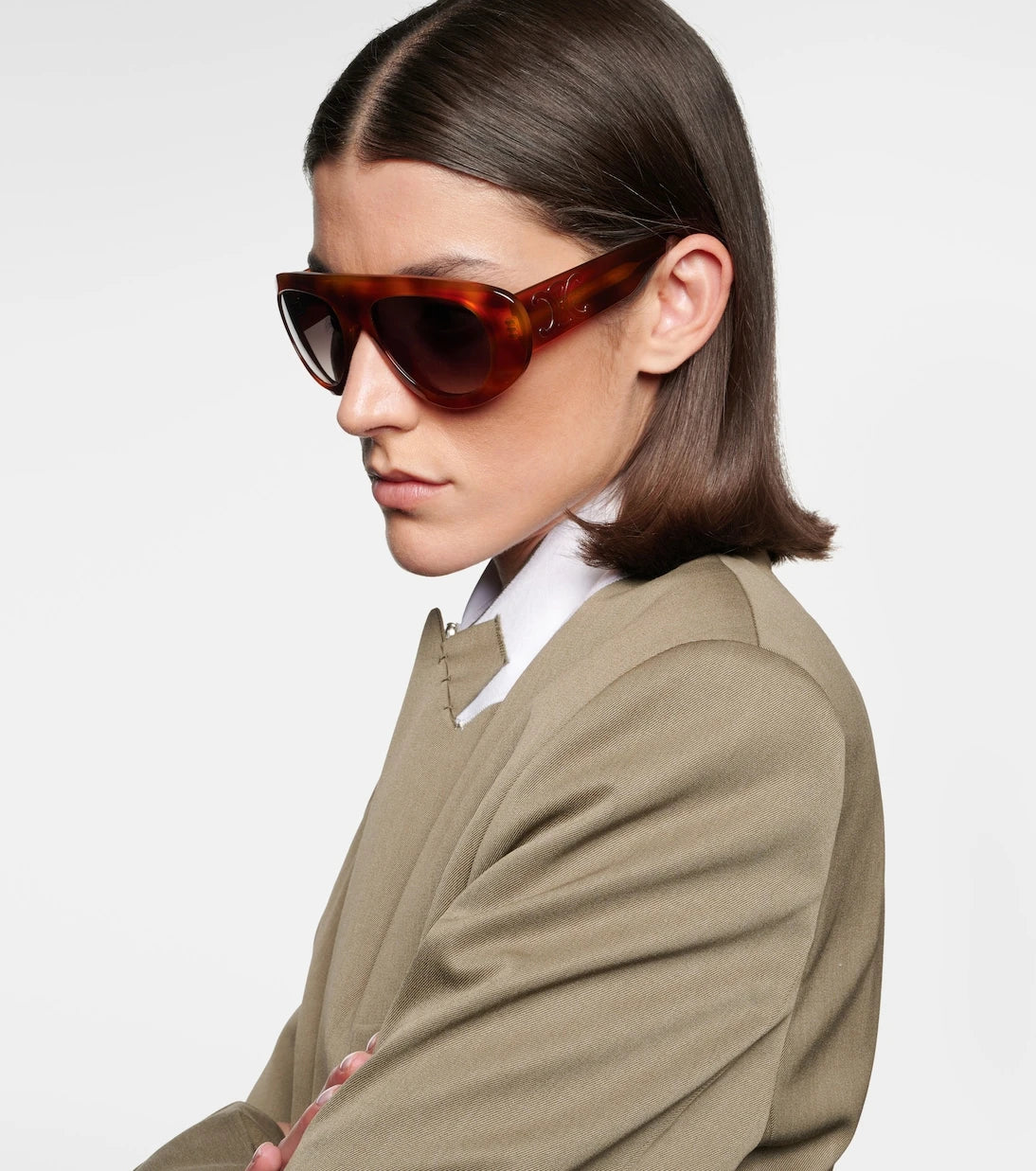 Celine Eyewear - Triomphe Stamp aviator sunglasses