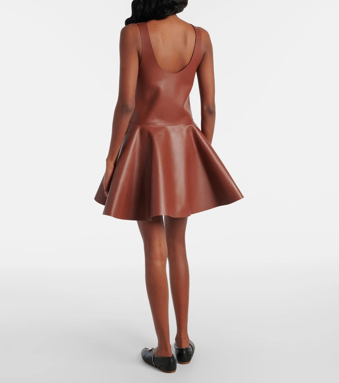 JW Anderson - Peplum leather minidress