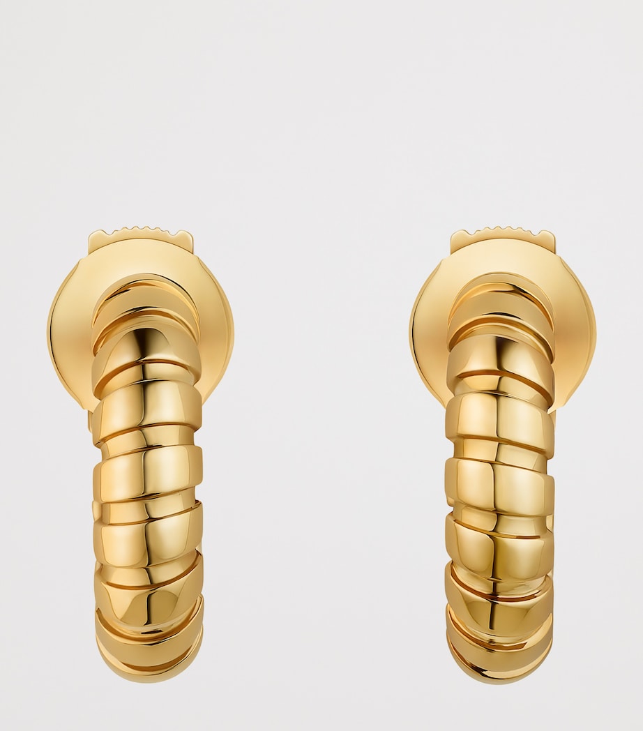 Yellow Gold Tubogas Hoop Earrings