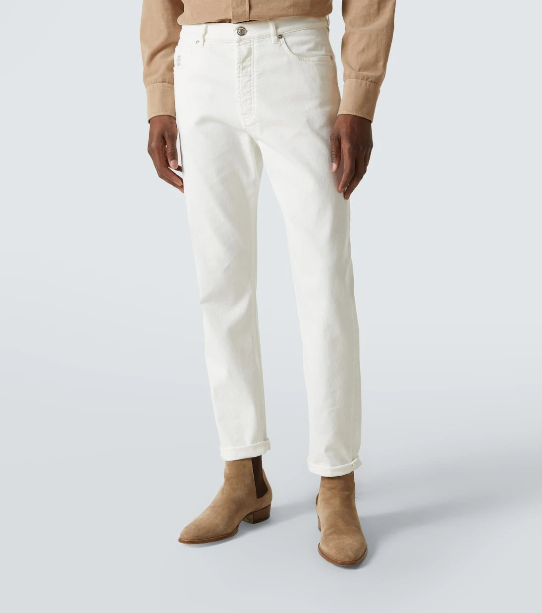 Brunello Cucinelli - Yüksek belli dar kesim jean pantolon