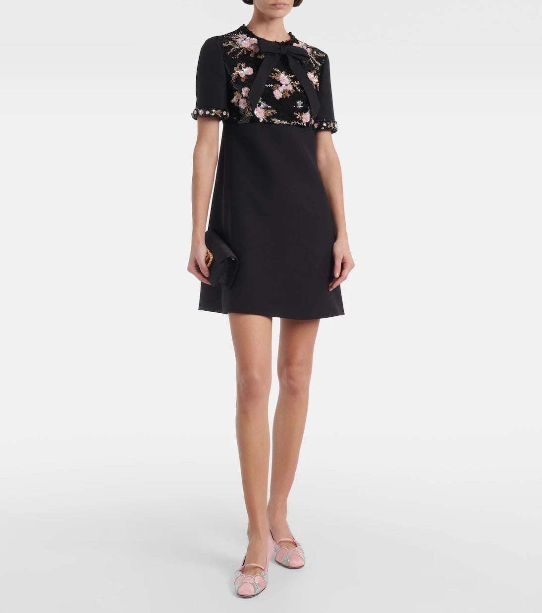 Valentino Garavani - Bowow 45 embellished moiré pumps