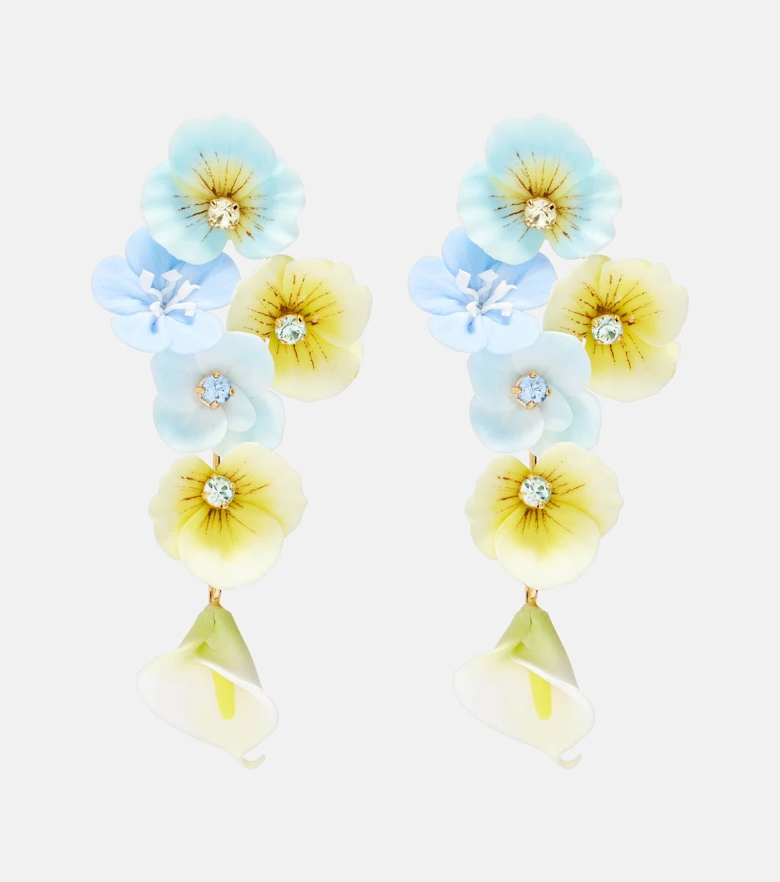 Jennifer Behr - Anarosa embellished floral drop earrings