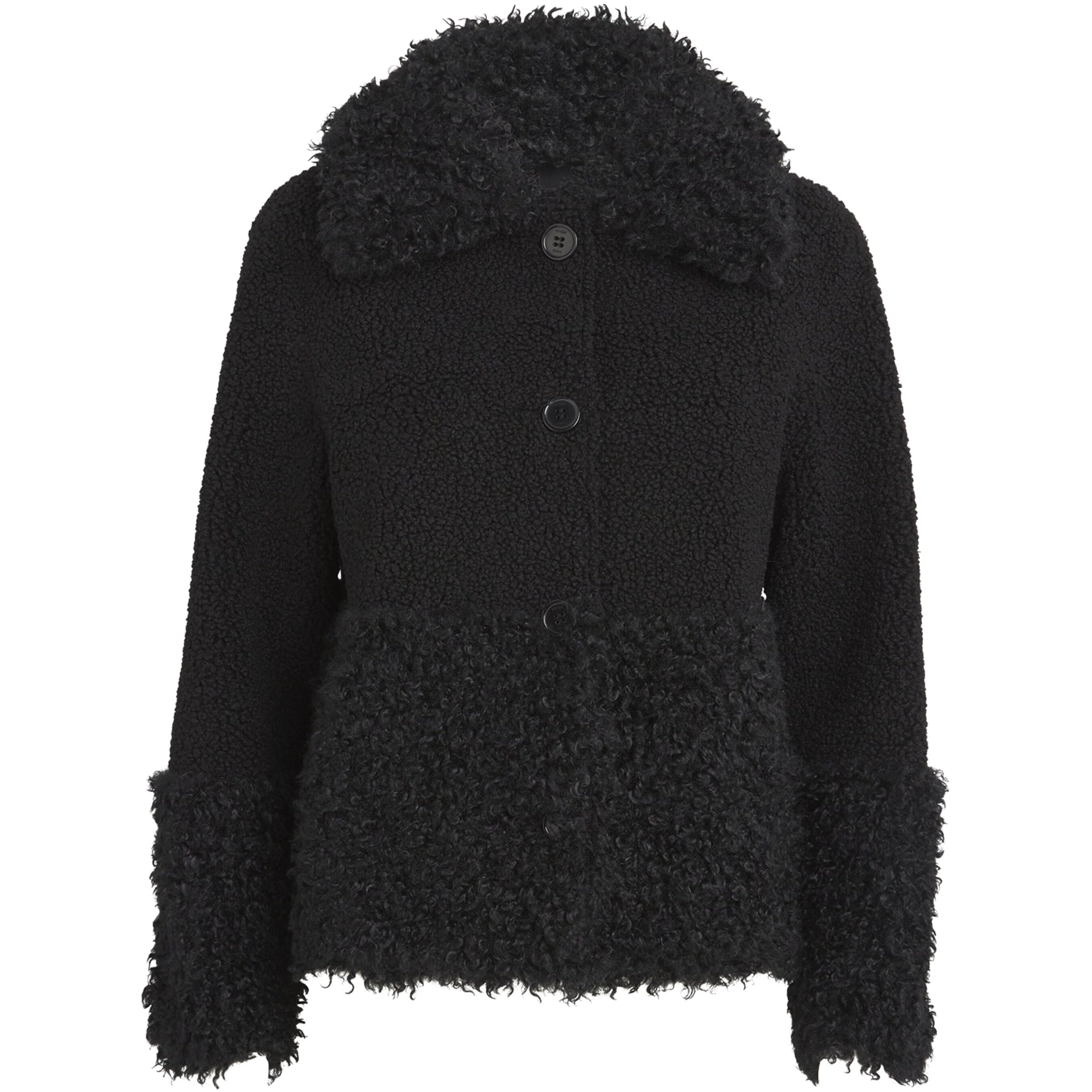 Black Faux-Shearling Jacket