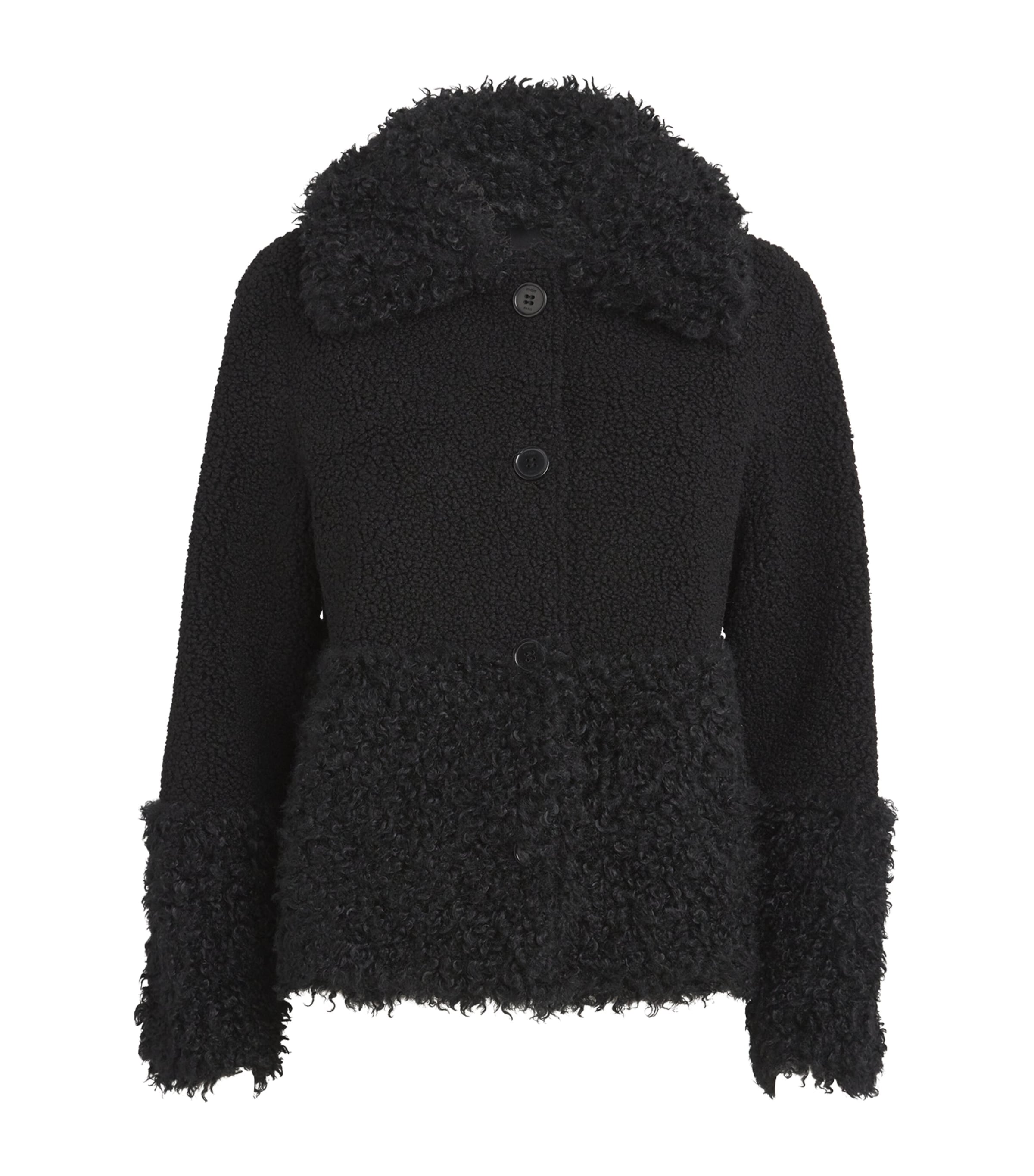 Black Faux-Shearling Jacket