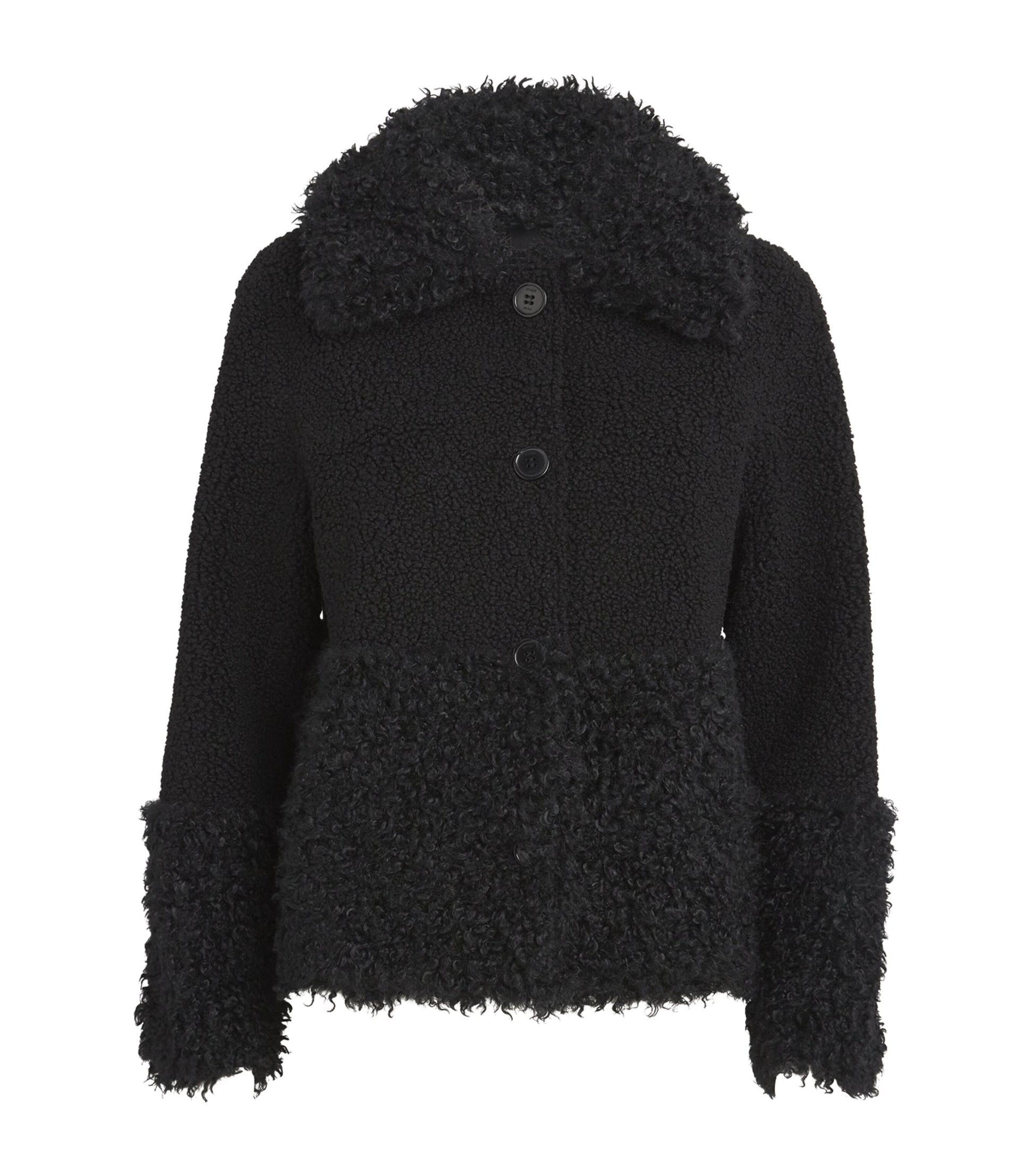 Black Faux-Shearling Jacket