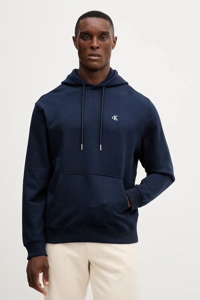 Calvin Klein Jeans erkek pamuklu kapüşonlu sweatshirt