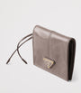 Grey Small Leather Bifold Wallet