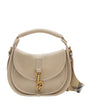 Burberry Beige Small Calf Leather B Clip Messenger Bag