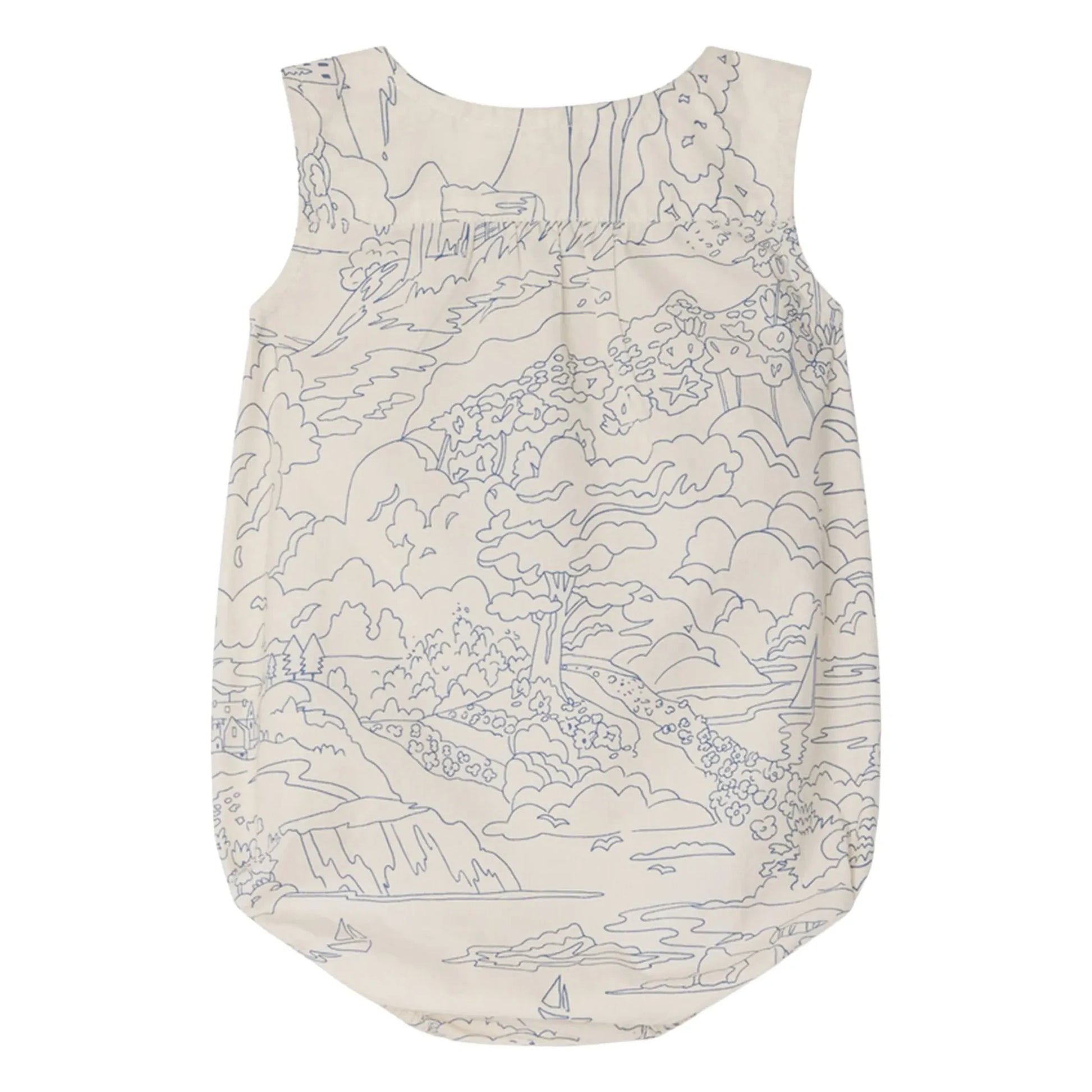 Bonpoint - Nico Paysage organic cotton romper | Ecru