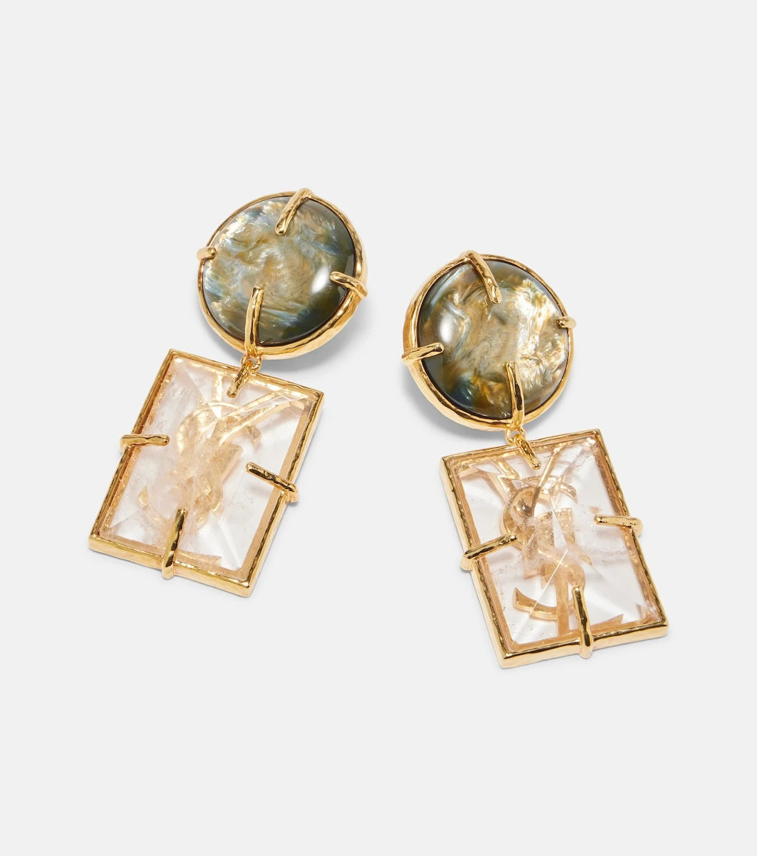 Saint Laurent - Cassandre clip-on earrings