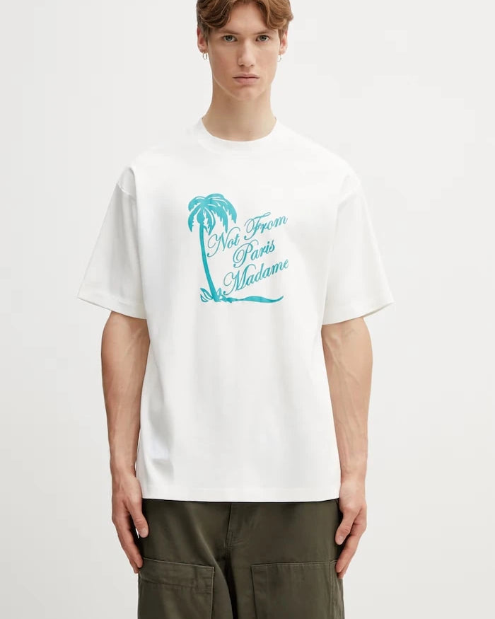 Drôle de Monsieur erkek pamuklu Slogan Palmiers tişört