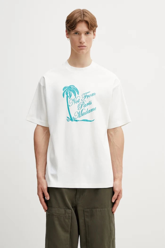 Drôle de Monsieur erkek pamuklu Slogan Palmiers tişört