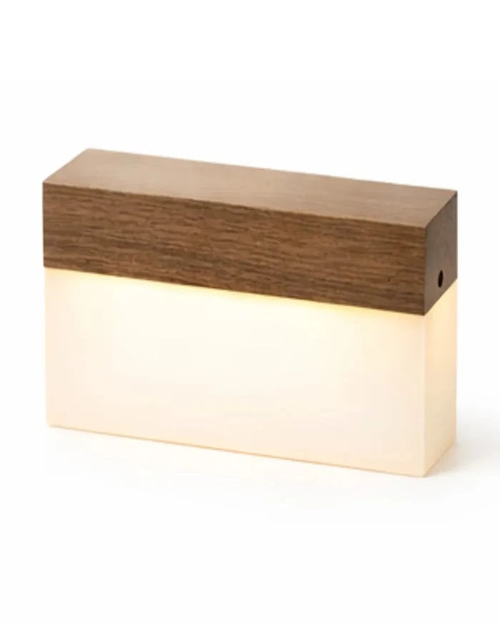 Gingko Design ceviz ağacından küçük LED lamba 8 x 2,5 x 6,6 cm