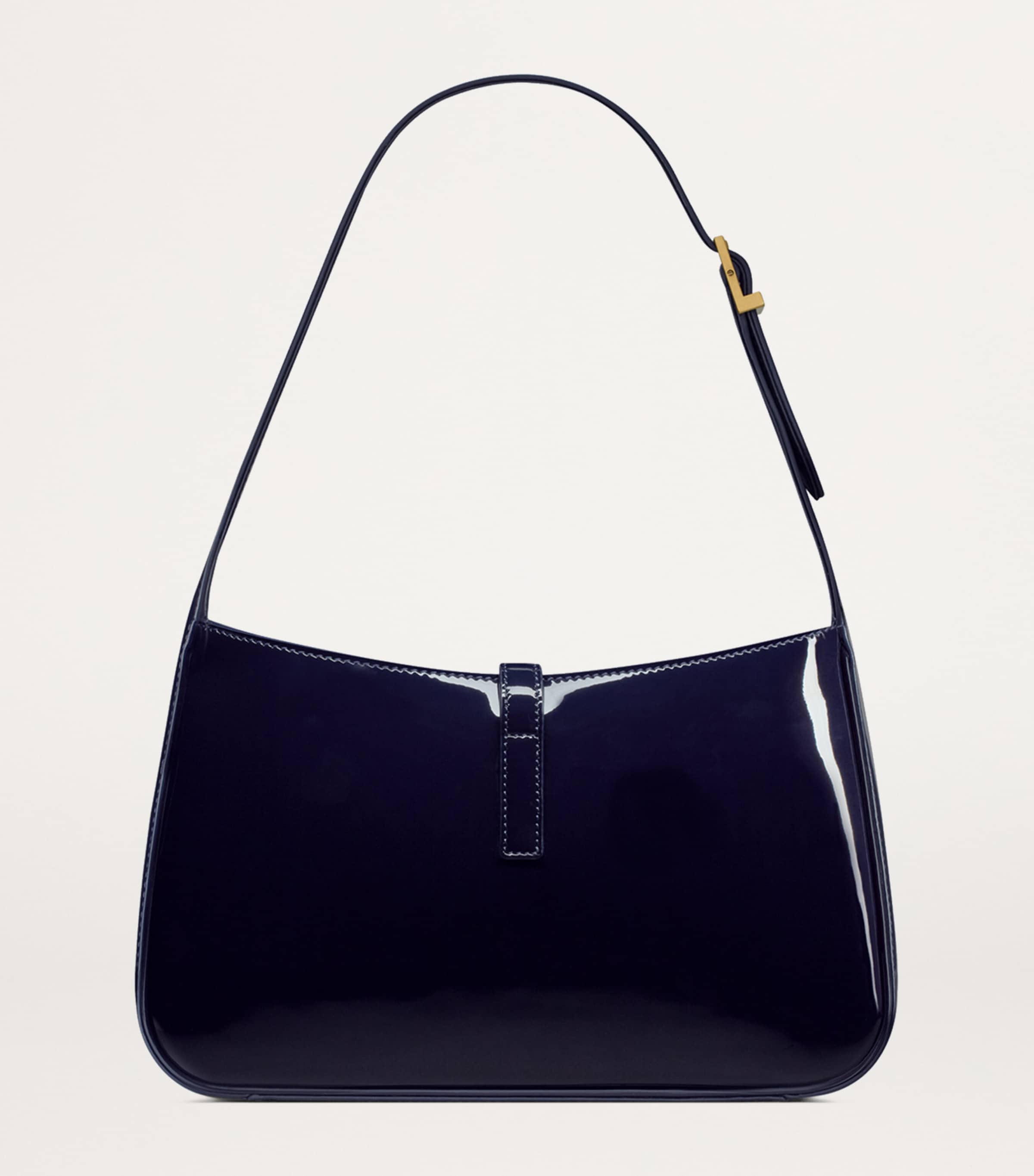 Saint Laurent Blue Patent Leather Le 5 à 7 Shoulder Bag