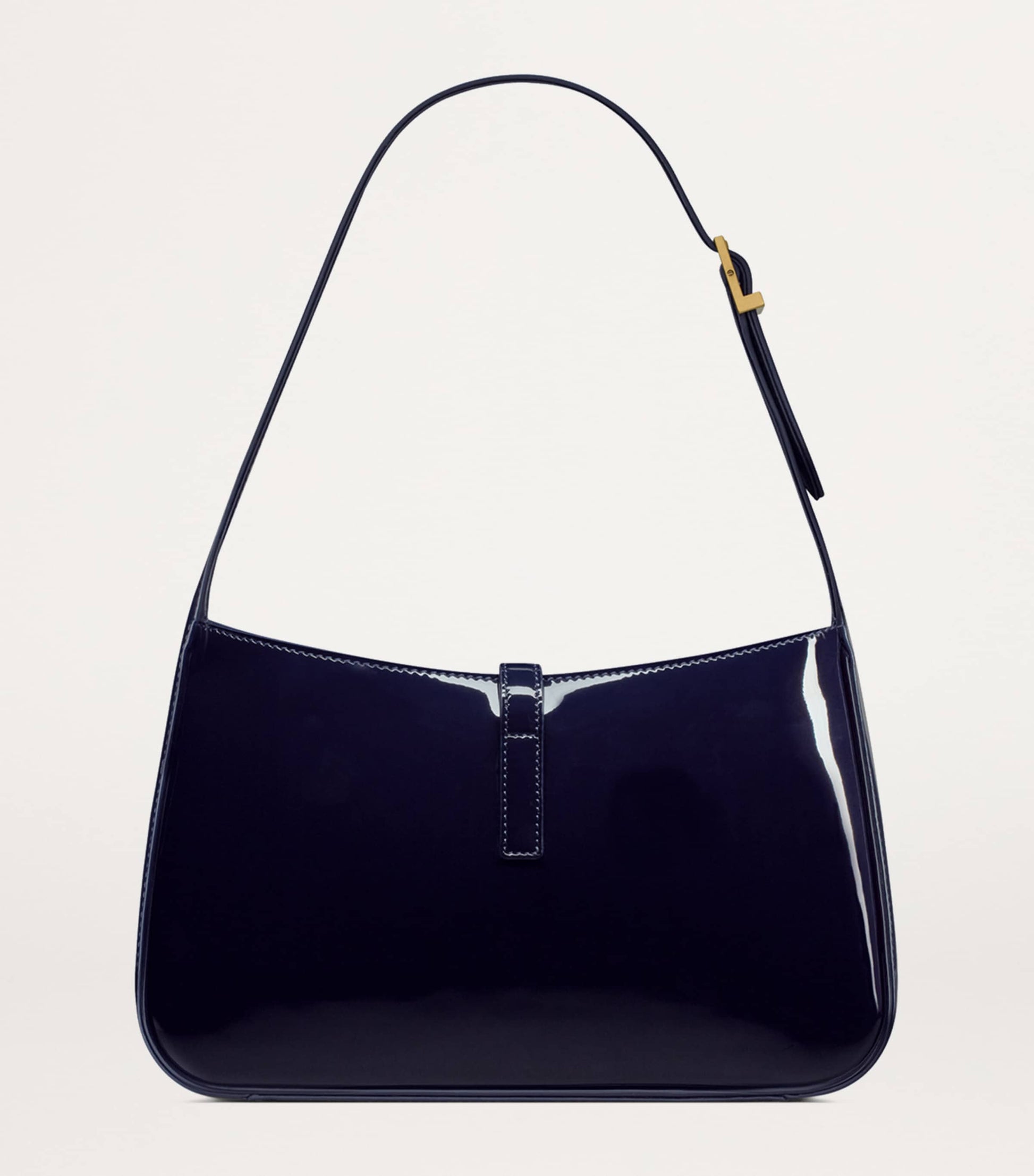 Saint Laurent Blue Patent Leather Le 5 à 7 Shoulder Bag