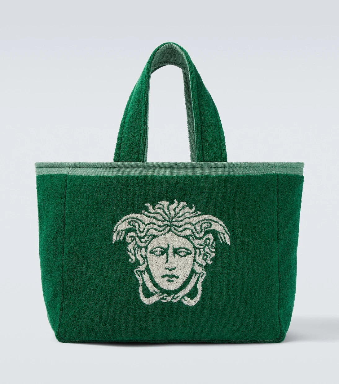 Versace - Medusa cotton-terry jacquard tote bag