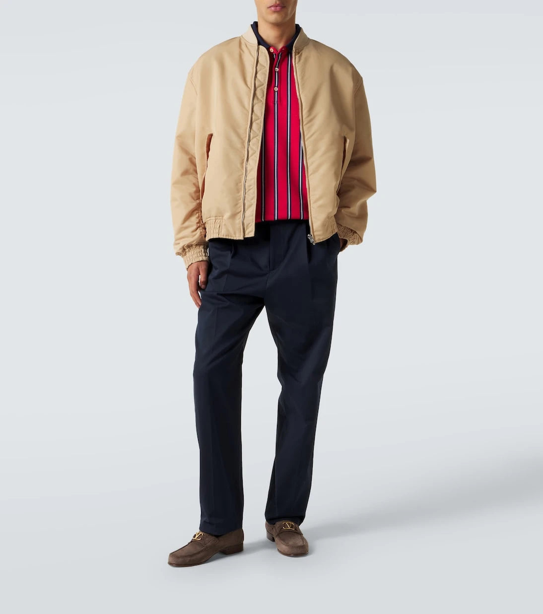 Valentino - VLogo striped polo shirt