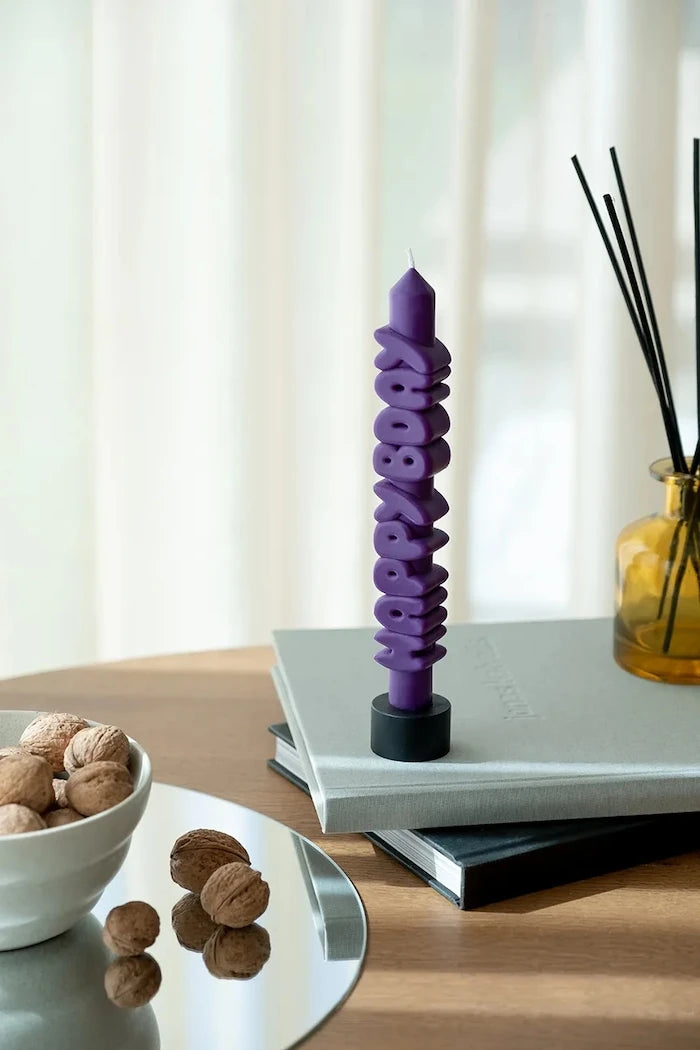 Dekoratif Mum CandleHand Happy Birthday 23 cm