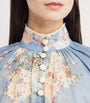 Zimmermann Blue Ramie Cascadian Billow Blouse